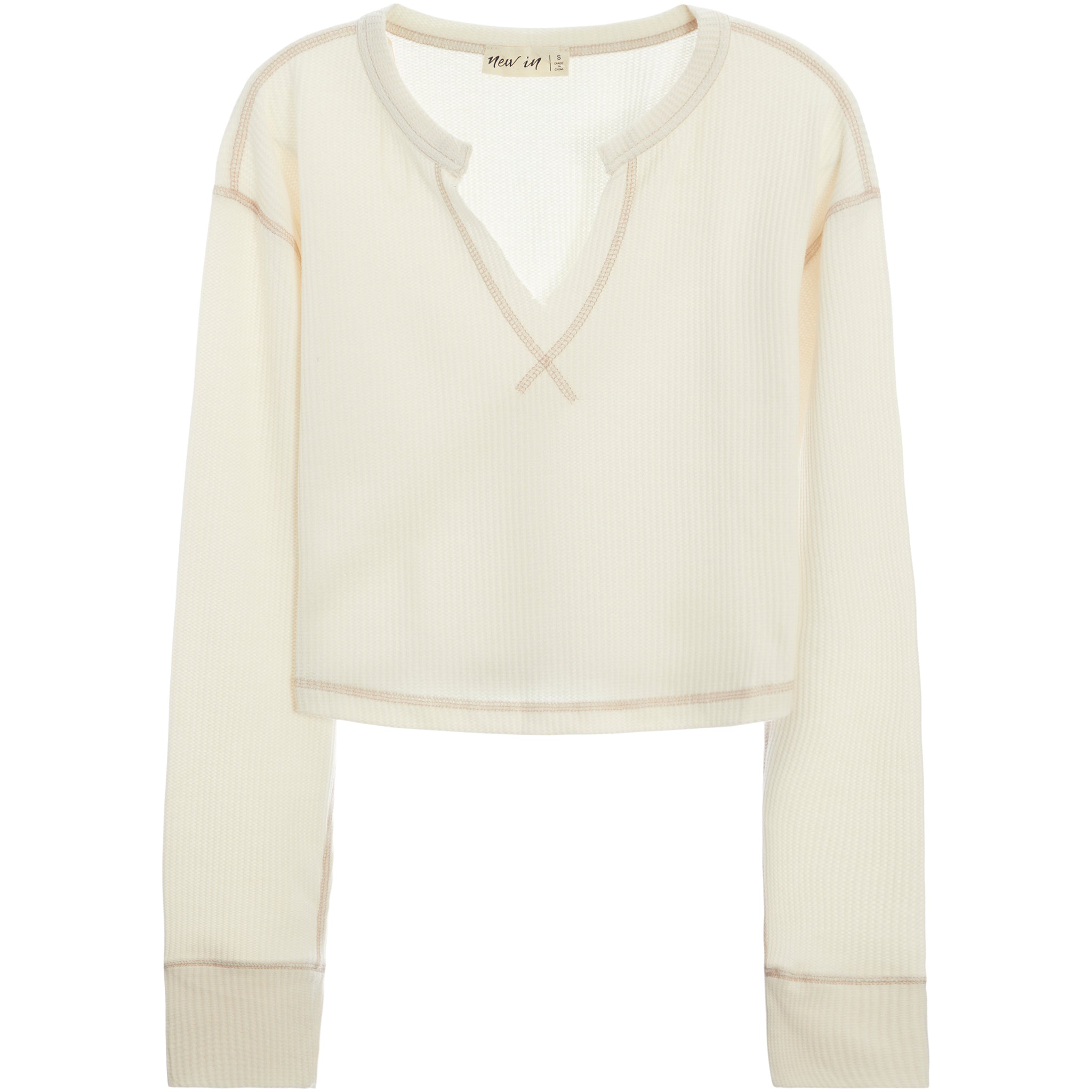 L/S Crop V-Neck Thermal - Denny's