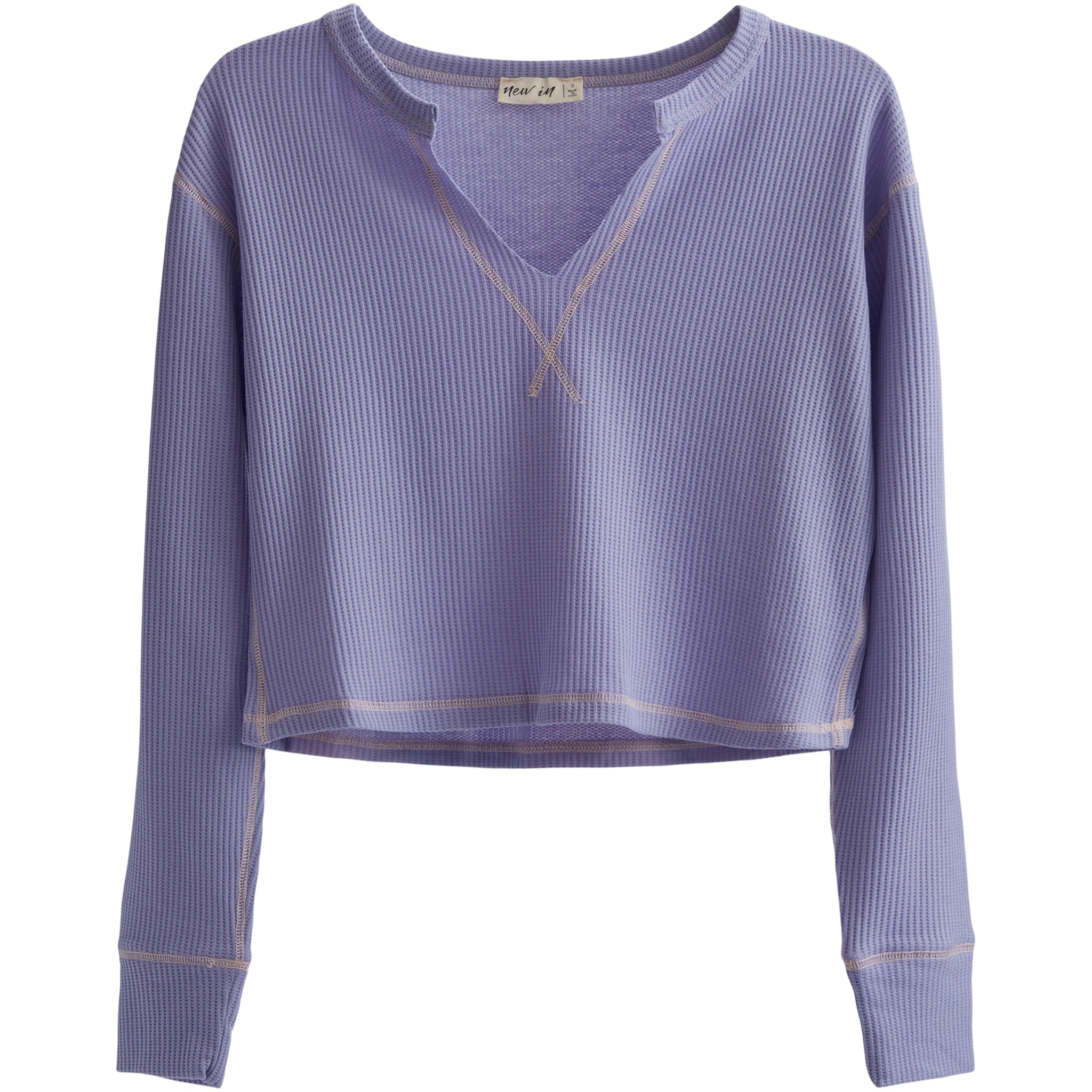 L/S Crop V-Neck Thermal - Denny's