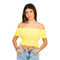 Gauze Off Shoulder Crop Top - Denny's