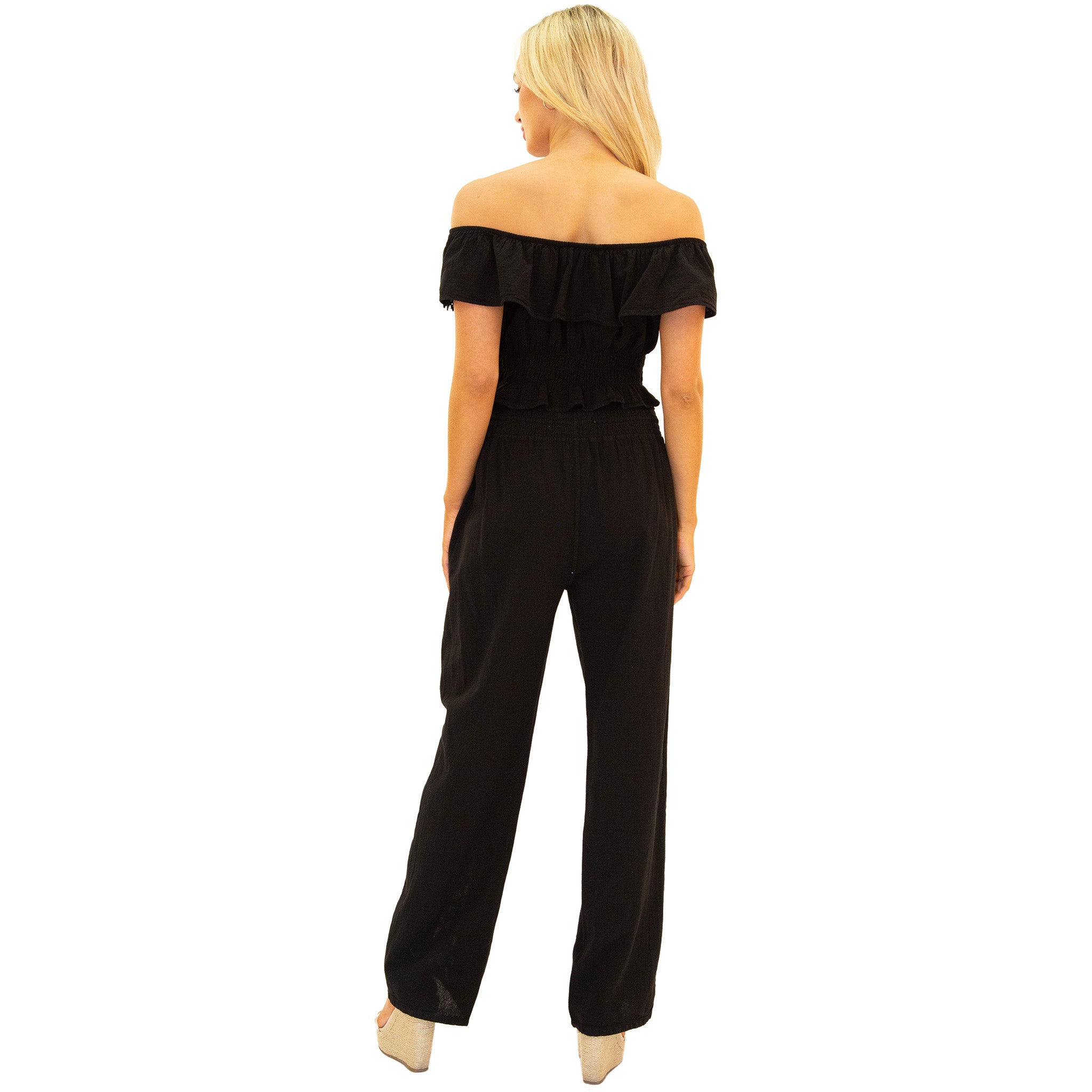 Gauze Off Shoulder Crop Top - Denny's