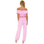 Gauze Off Shoulder Crop Top - Denny's
