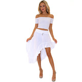 Hi Low Ruffle Gauze Skirt - Denny's