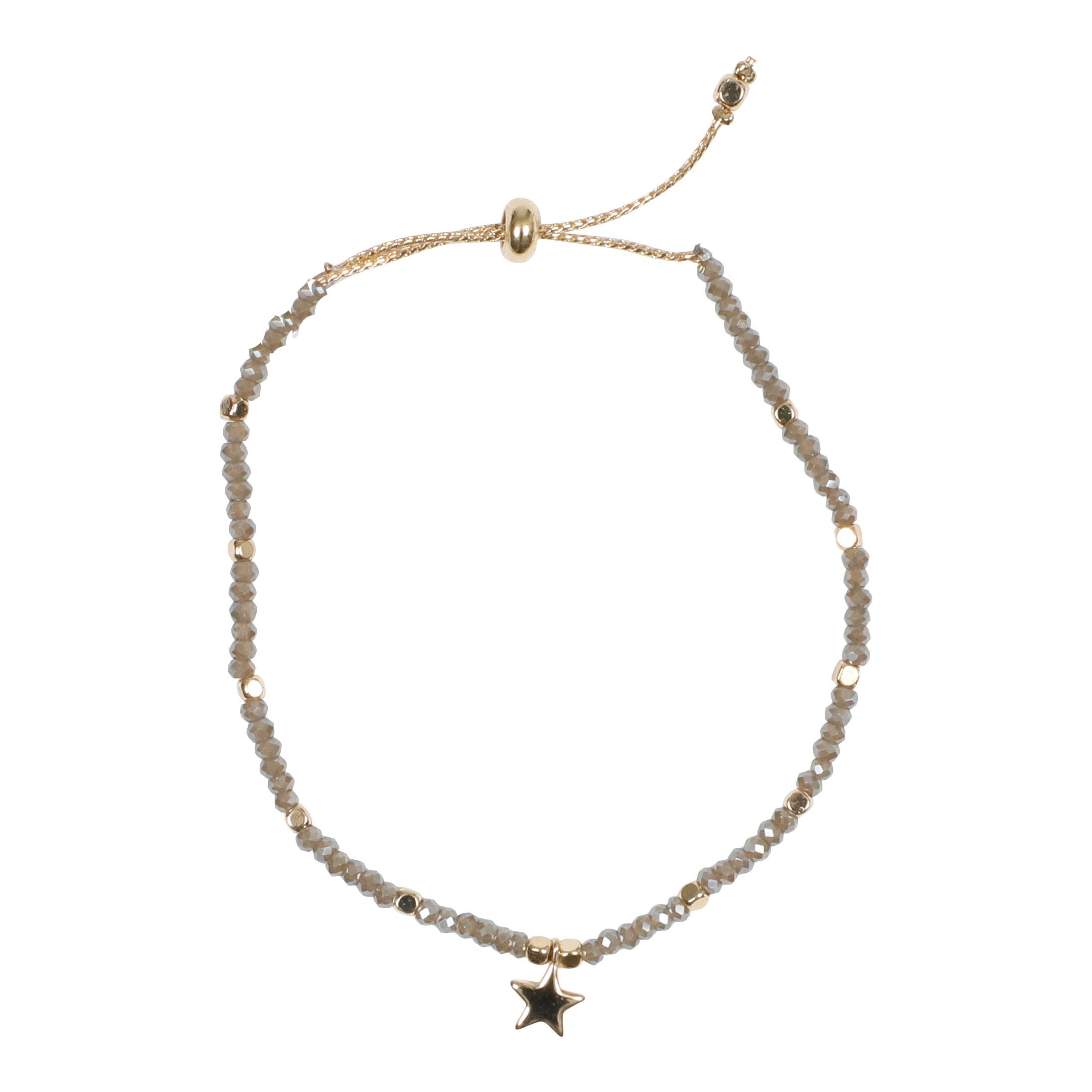 Single Star Beaded Pull String Bracelet - Denny's