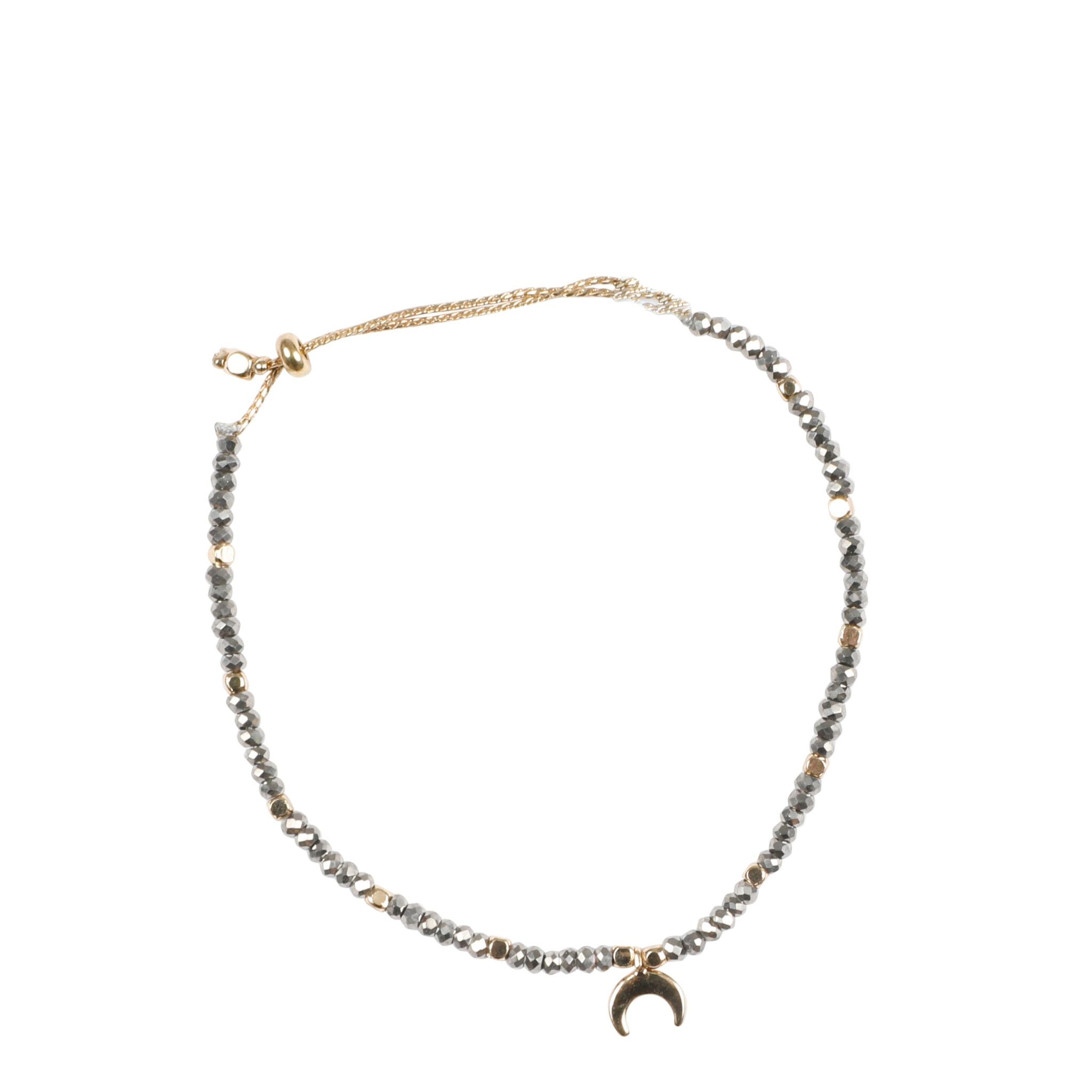 Gold Moon Hemotite Bead Bracelet - Denny's