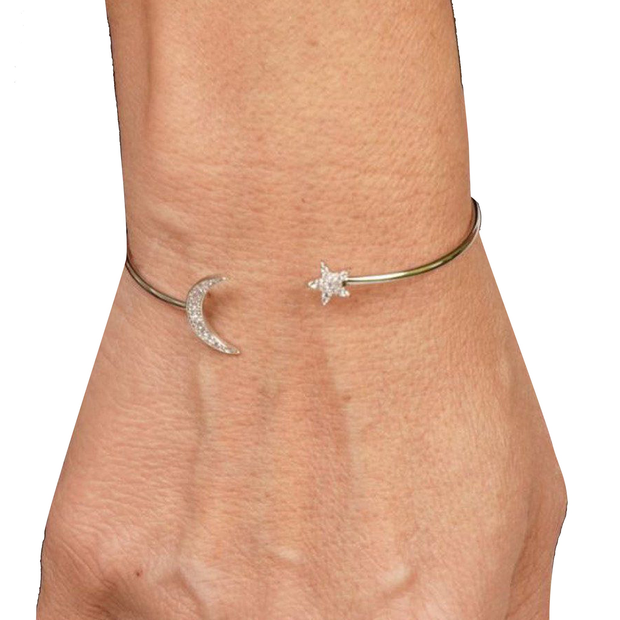 Stars and Moon Open Bangle - Denny's
