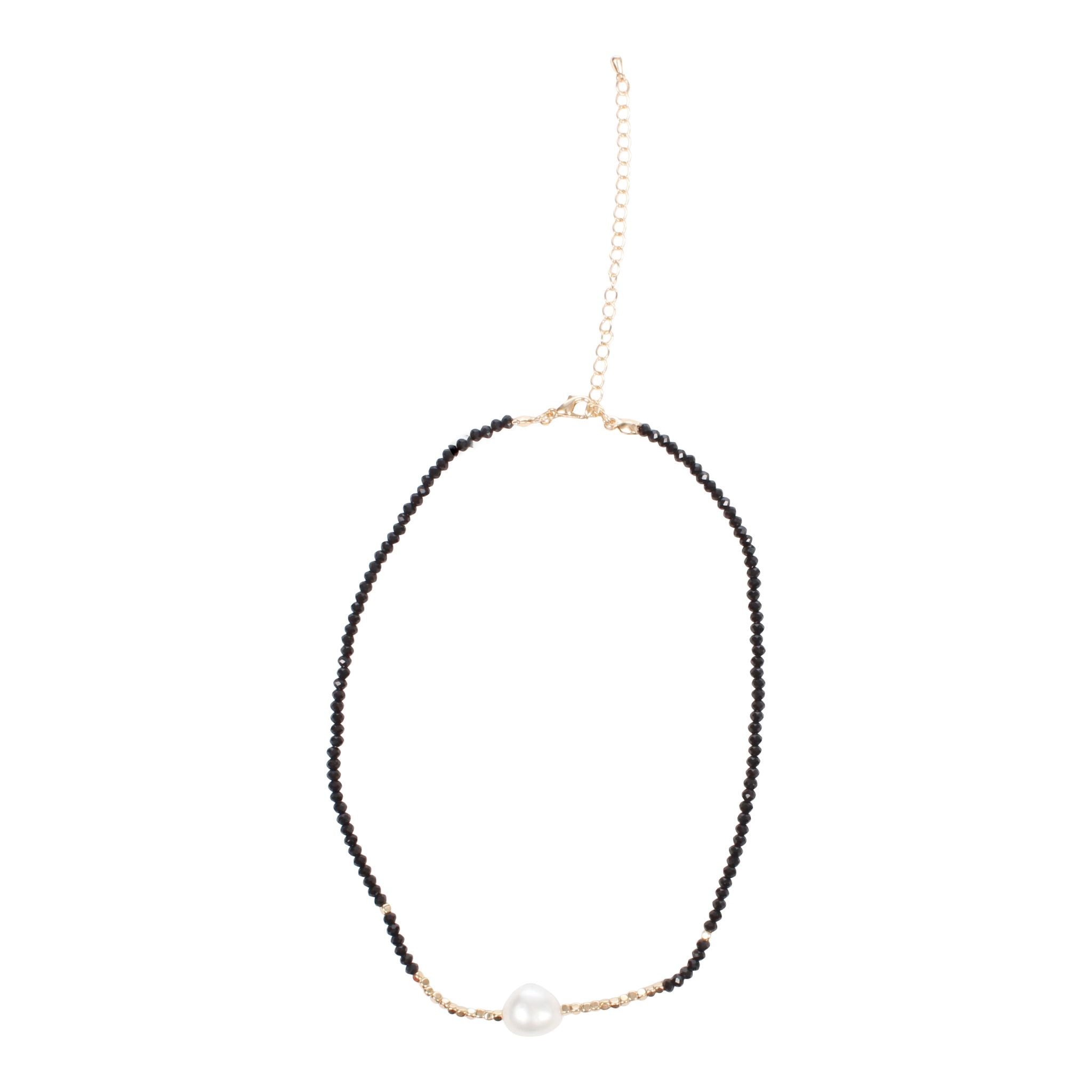 Fresh Water Pearl & Black Choker - Denny's