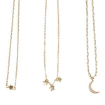Star, Triple Star, & Moon Necklace 3pk - Denny's
