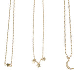 Star, Triple Star, & Moon Necklace 3pk - Denny's
