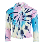 Long Sleeve Zip Hoodie Spiral Tie Dye - Denny's