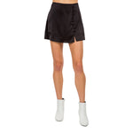 Solid Button Mini Skirt - Denny's