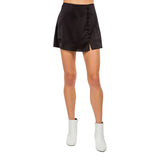 Solid Button Mini Skirt - Denny's