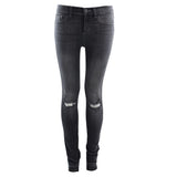 Medium Rise Released Hem Distressed Skinny Jean - Denny's