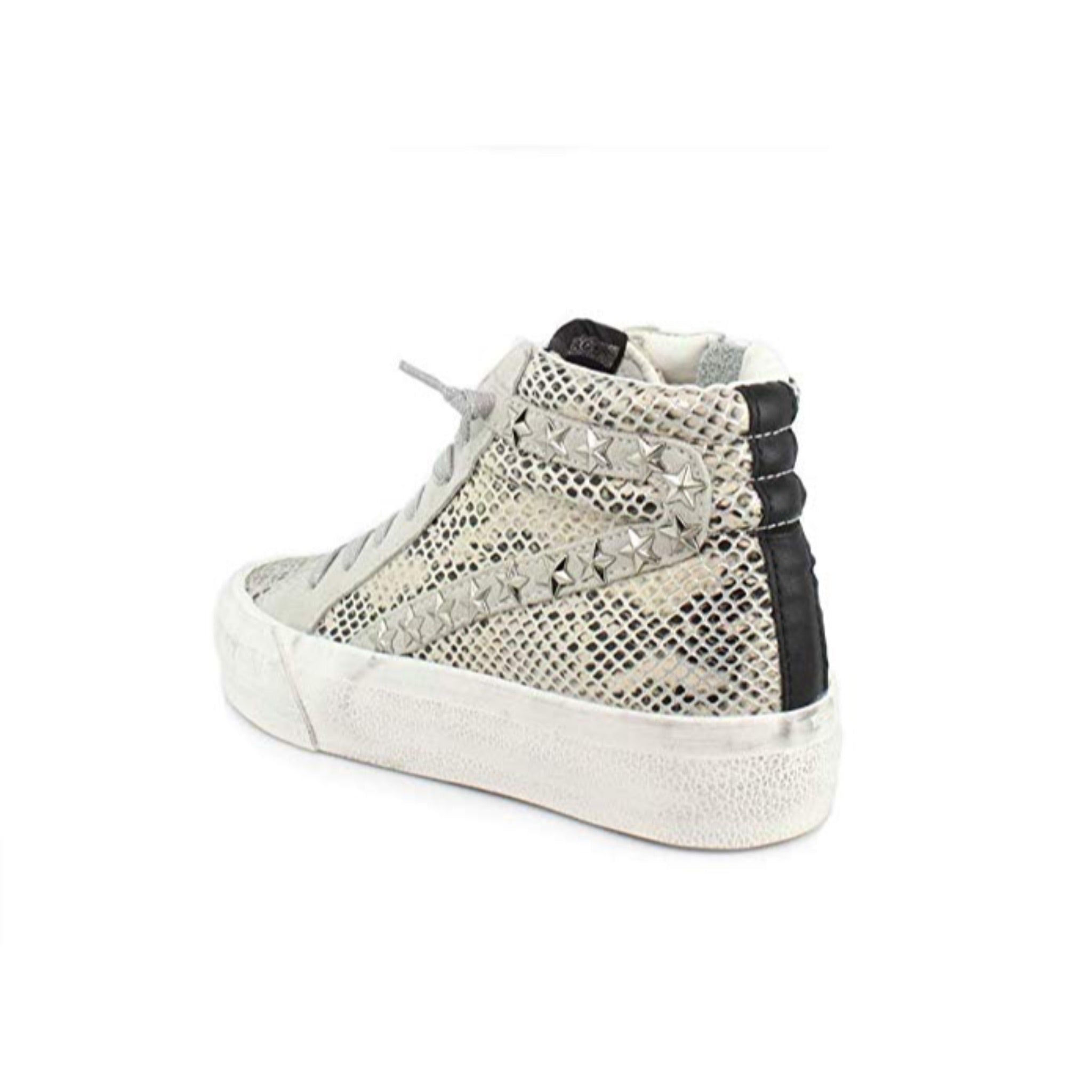 Hight Top Platform Sneaker Wild Snake Print with Side Zipper - Denny's
