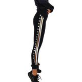 Metallic Stripes & Star Leggings - Denny's