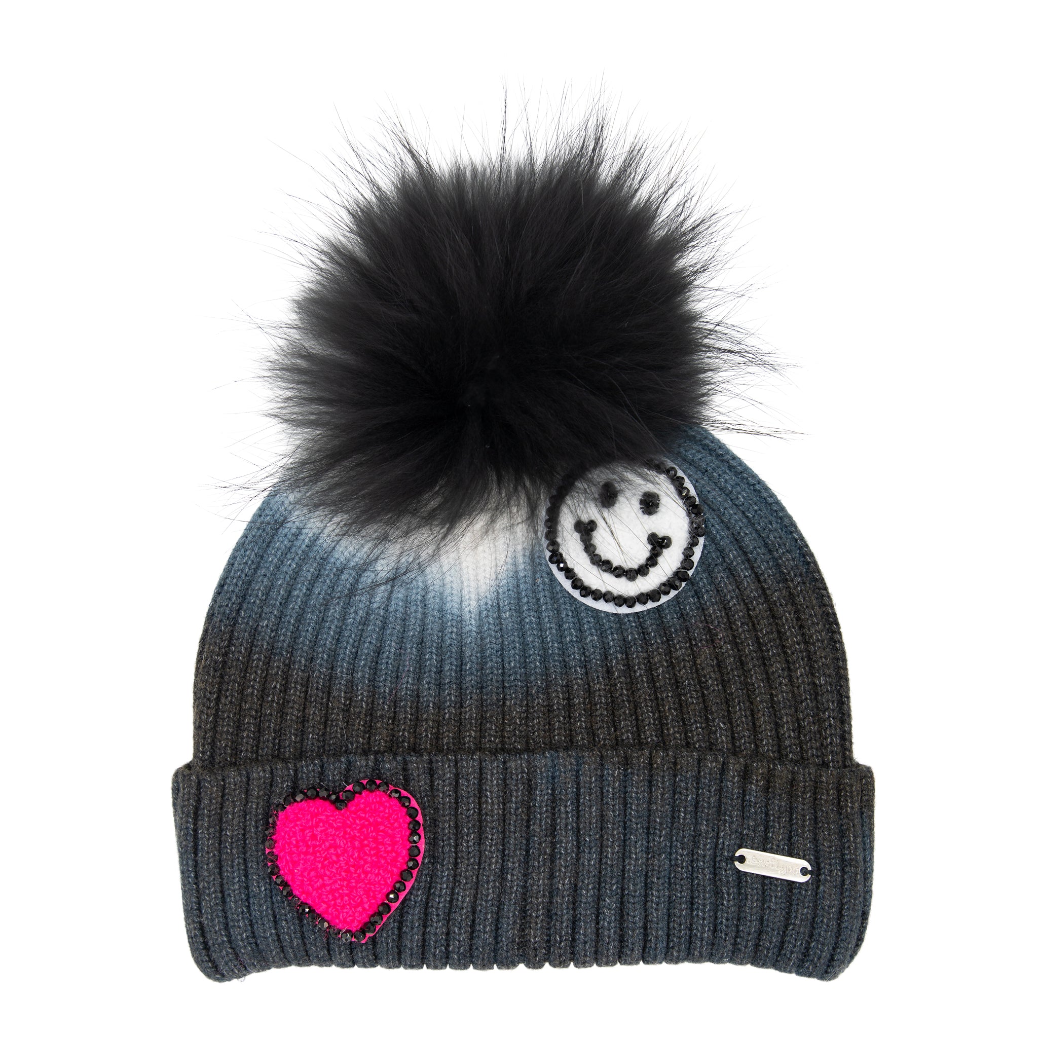 Hot Pink Smiley Patch Hat - Denny's