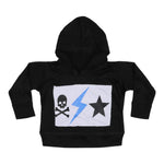 Skull, Bolt, & Star Patch Hoodie - Denny's