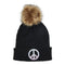 Sugar Glitter Peace Sign Pom Beanie - Denny's