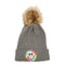 Silver Glitter Smiley Pom Beanie - Denny's