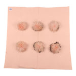 Blanket with Snap on Pink Pom Poms - Denny's