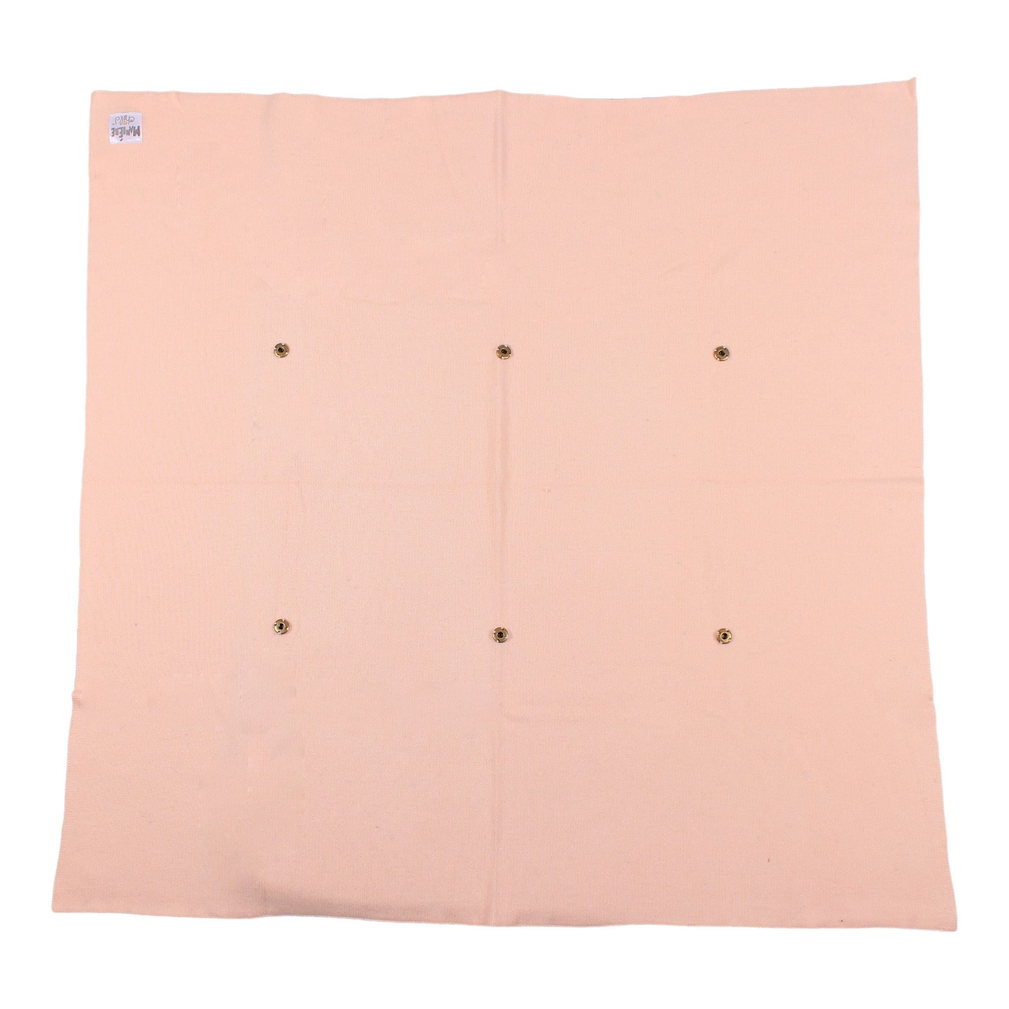 Blanket with Snap on Pink Pom Poms - Denny's