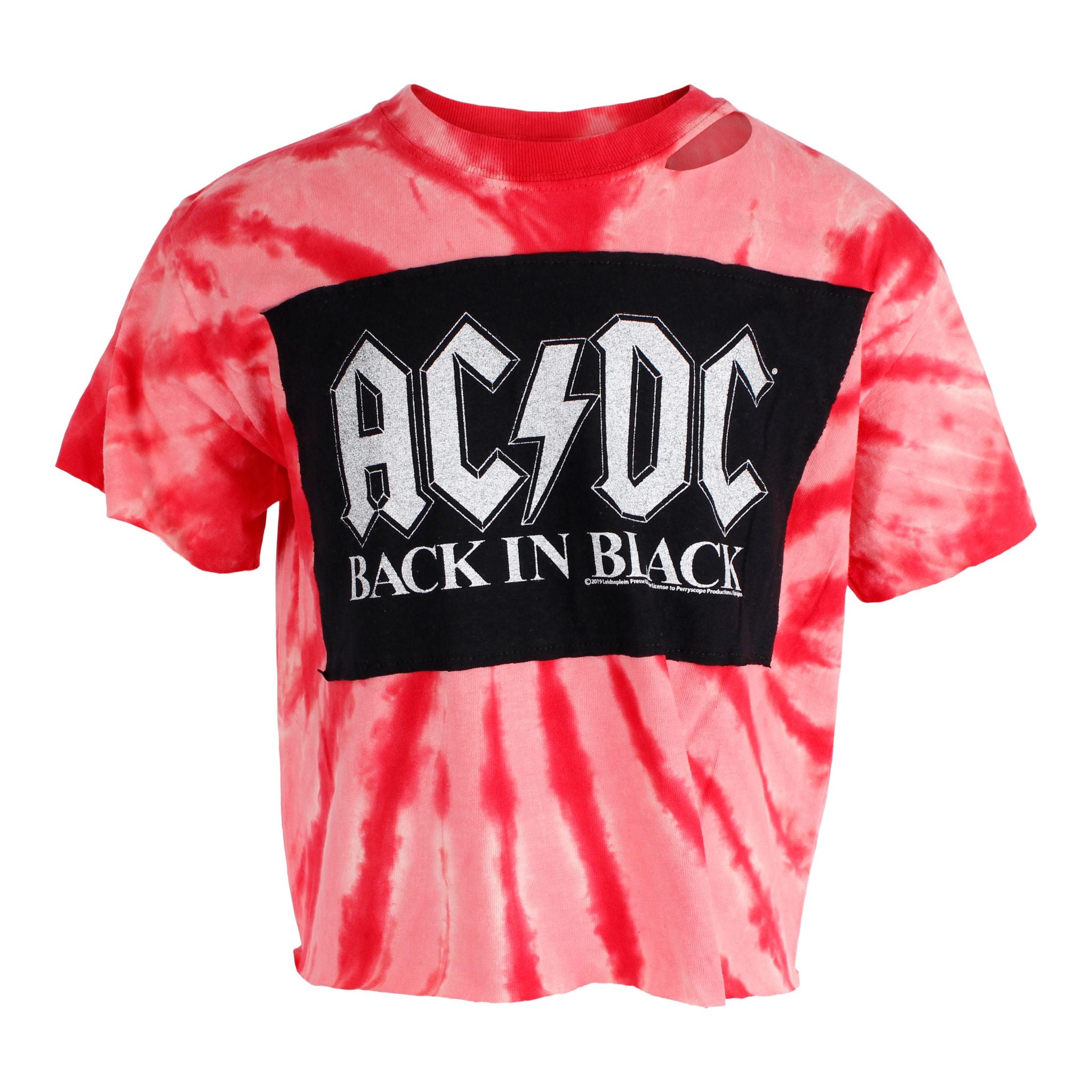 Youth Tee with ACDC on Back in Black - Denny's