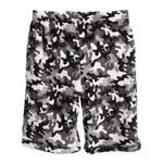 Black Camo Fuzzy Short - Denny's