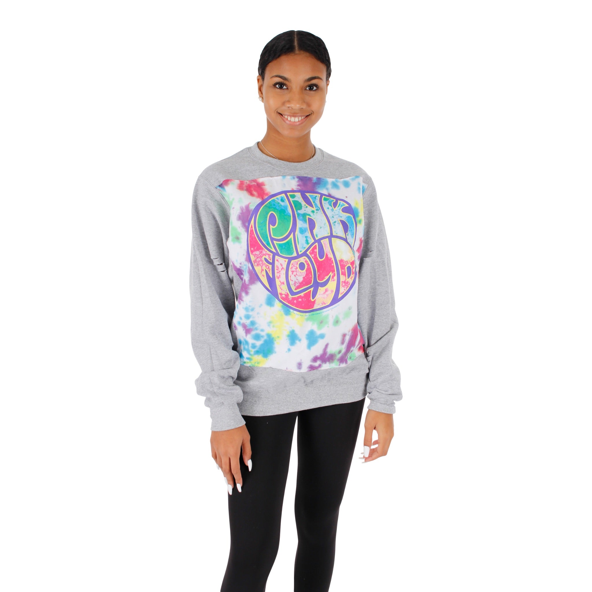 Crewneck Sweatshirt with Pink Floyd Tie Dye - Denny's
