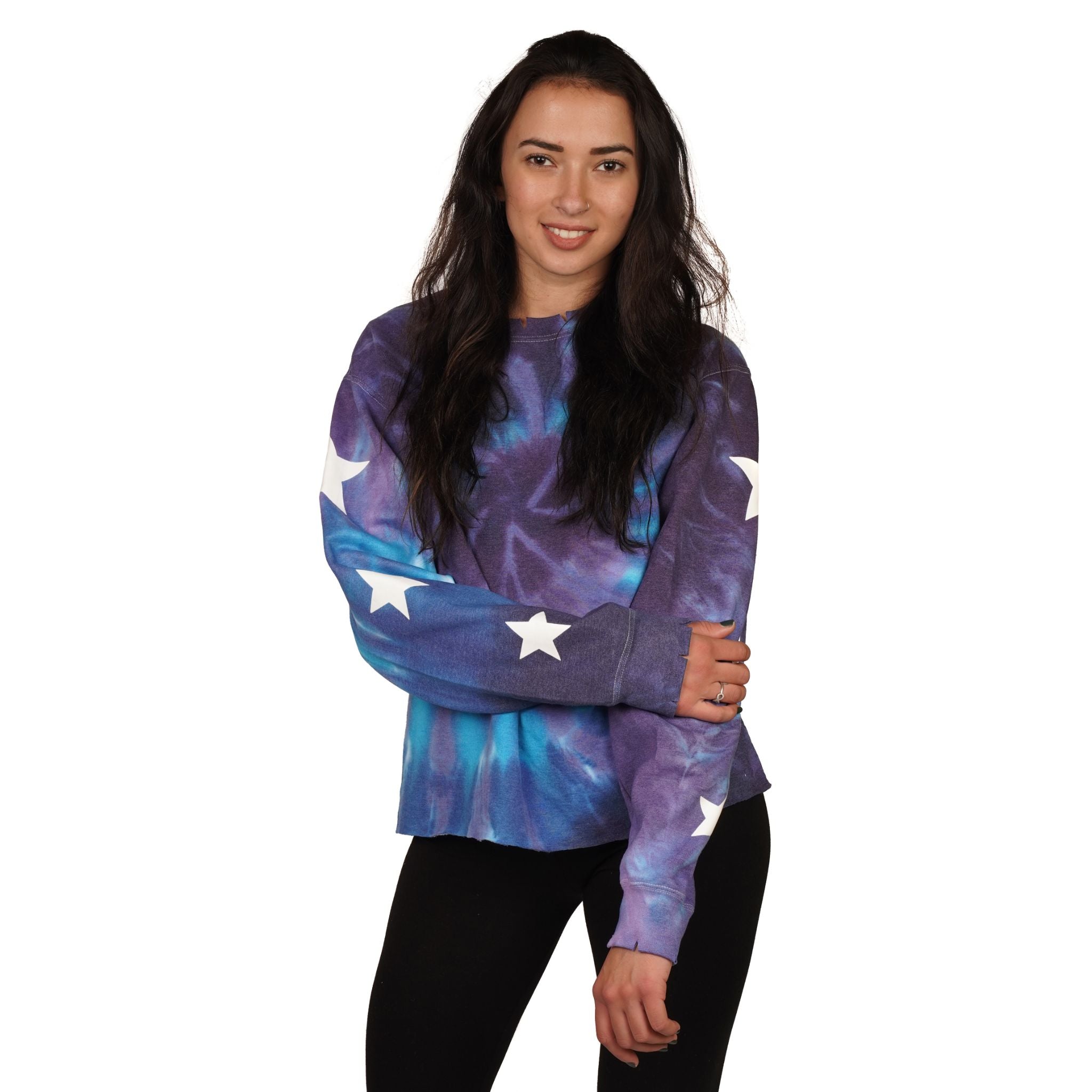 Star Arm Amethyst Spiral Tie Dye Sweatshirt - Denny's