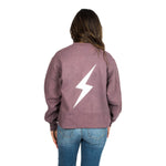 White Lightning Bolt Sweatshirt - Denny's