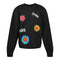 Smiley Plush Flower Crop Sweatshirt - Denny's