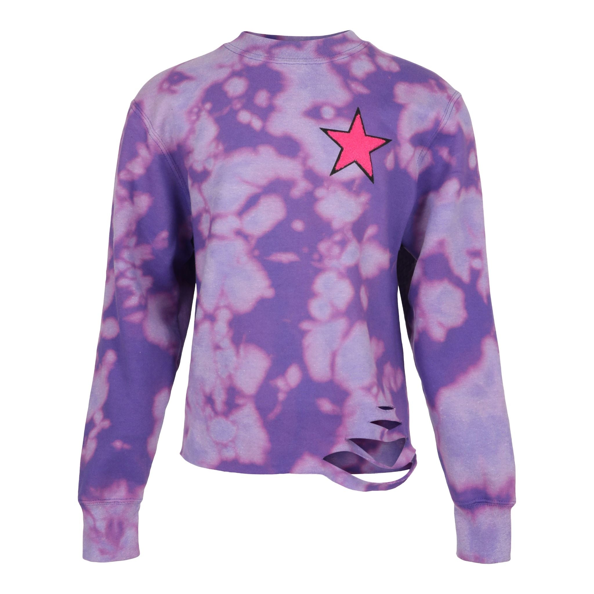Pink Star Bleach Sweatshirt - Denny's
