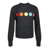 Rainbow Plush Smilies Crop Sweatshirt - Denny's