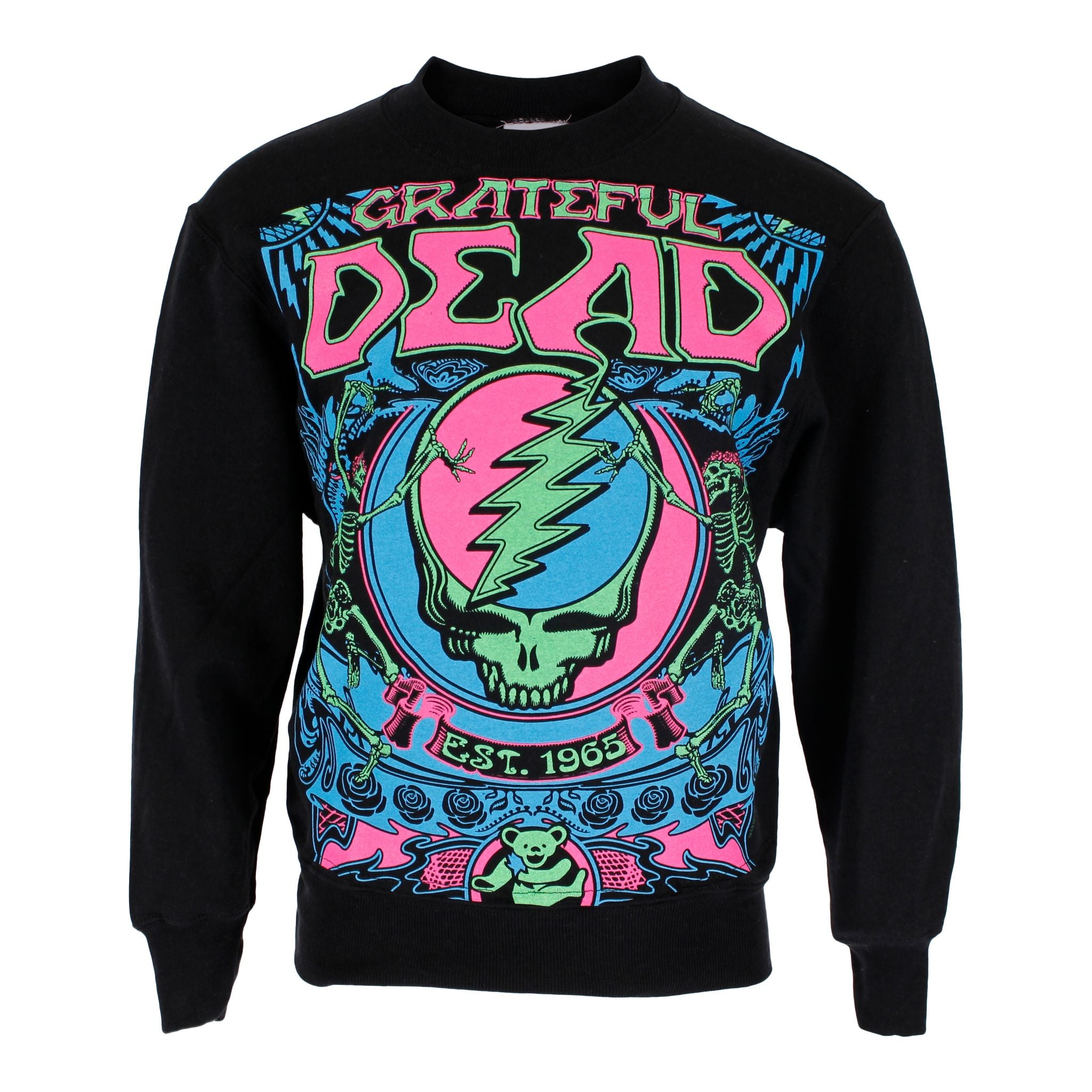 Crewneck Sweatshirt with Grateful Dead Neon - Denny's