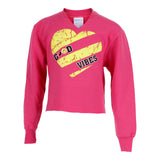 Good Vibes Yellow Heart Sweatshirt - Denny's