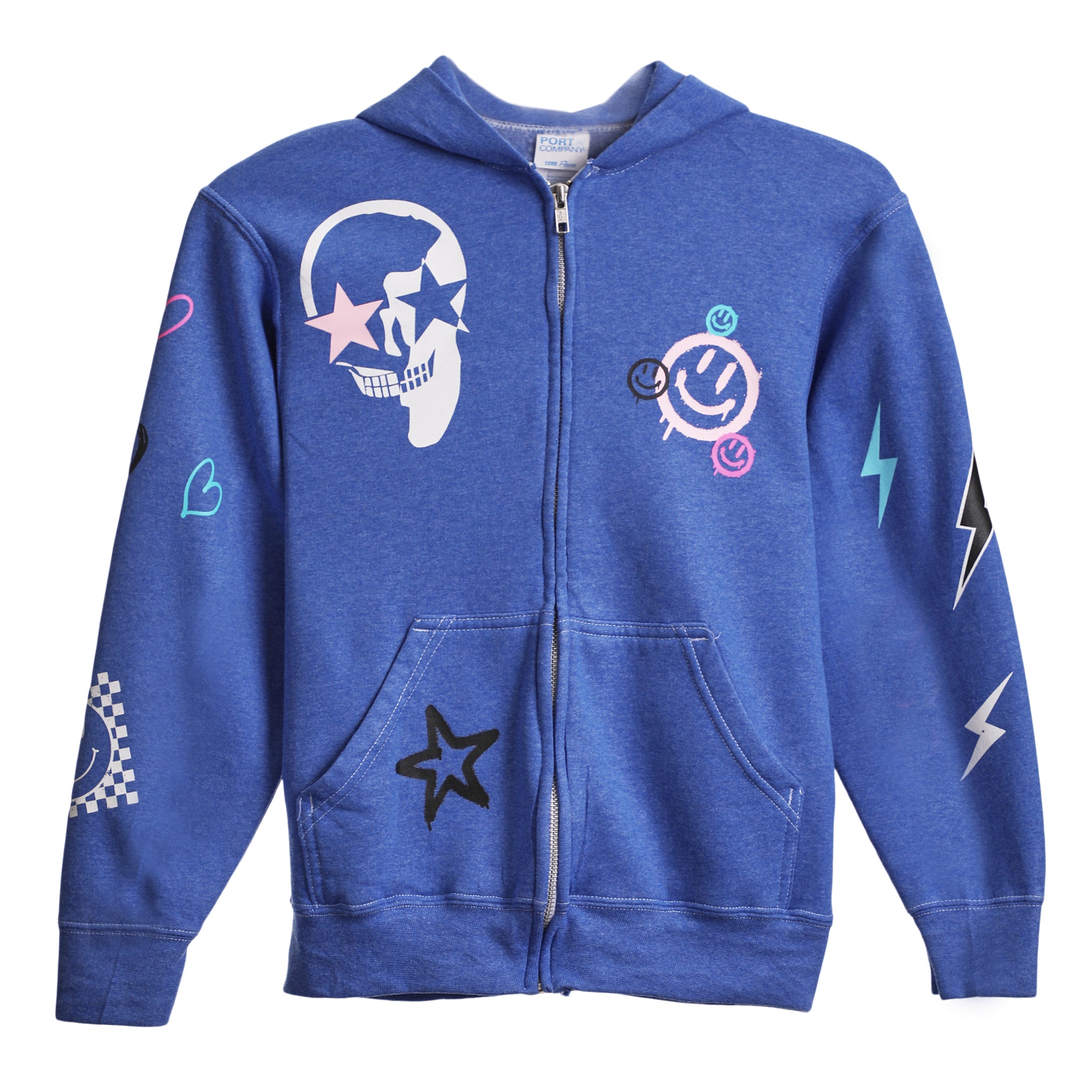 Allover Icons Zip Hoodie - Denny's