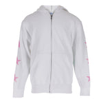 Zip Hoodie with Tie Dye Grateful Dead on Back & Glitter Stars Arm - Denny's
