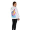 Zip Hoodie with Tie Dye Grateful Dead on Back & Glitter Stars Arm - Denny's
