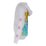Zip Hoodie with Tie Dye Grateful Dead on Back & Glitter Stars Arm - Denny's