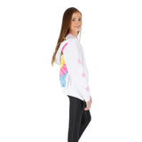 Zip Hoodie with Tie Dye Grateful Dead on Back & Glitter Stars Arm - Denny's