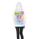 Zip Hoodie with Tie Dye Grateful Dead on Back & Glitter Stars Arm - Denny's