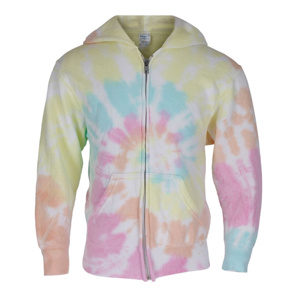 Pastel Tie Dye Zip Sweatshirt - Denny's