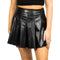 Pleather Pleated Mini Skirt - Denny's