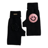 Pink Smiley Fingerless Glove - Denny's