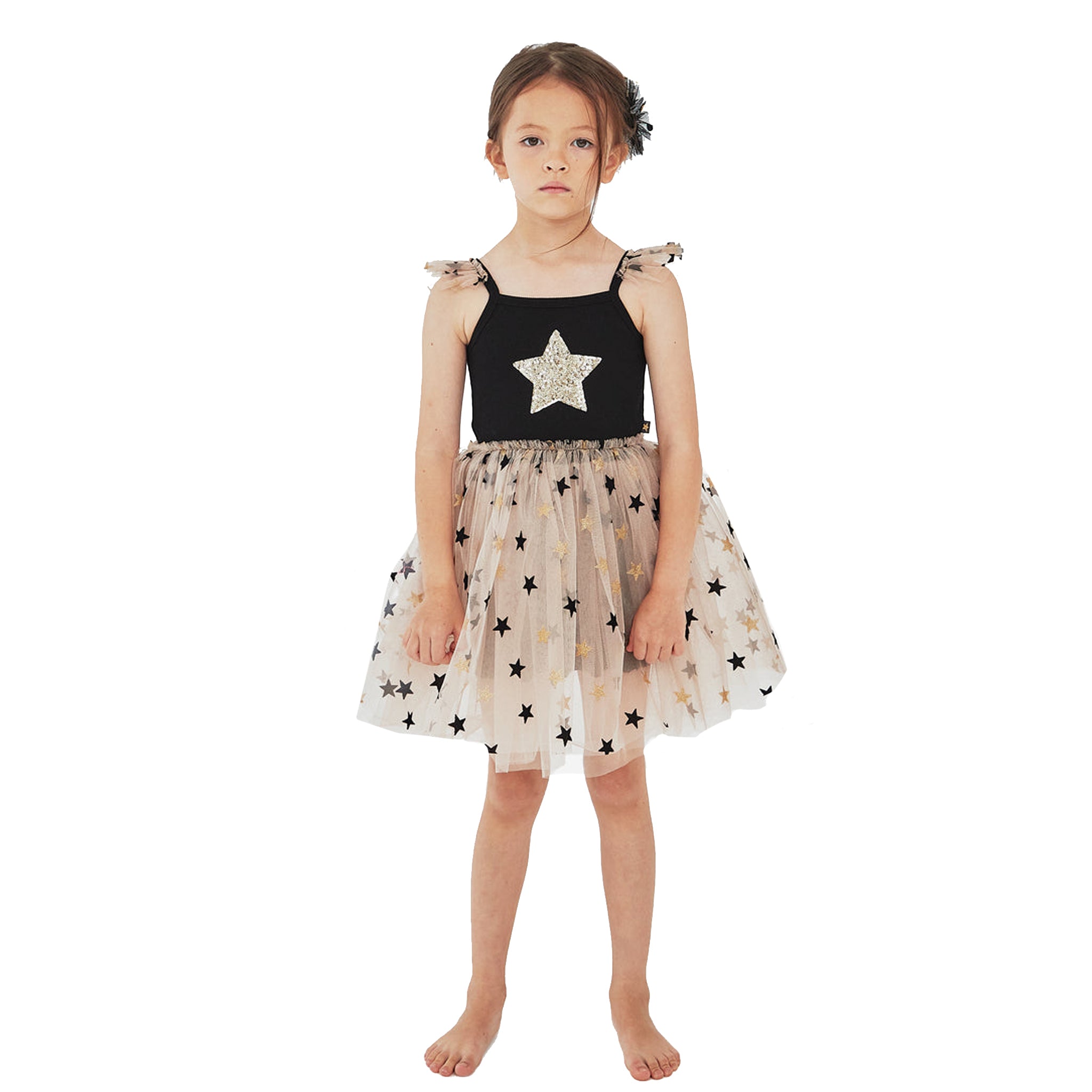 Gold Star Frill Mia Tutu Dress - Denny's
