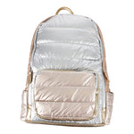 Puffy Silver and Gold Backpack - Denny's