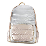 Puffy Silver and Gold Backpack - Denny's