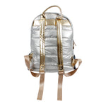 Navy Silver & Gold Puffy Backpack with Glitter Silver Star - Denny's