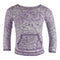 Long Sleeve Raw Edge Top with Stones - Denny's