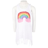 Jersey Fringe Dress with Rainbow Candy - Denny's