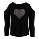 Long Sleeve Cold Shoulder with Heart - Denny's